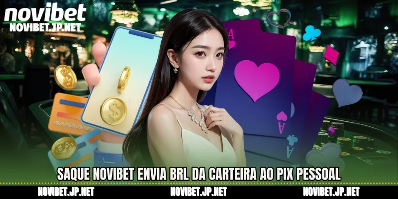 Saque Novibet envia BRL da carteira ao Pix pessoal
